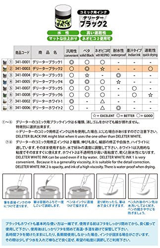 Deleter Ink Black 2 Premium Quality Drawing Ink for Artists and Designers - YOYO JAPAN