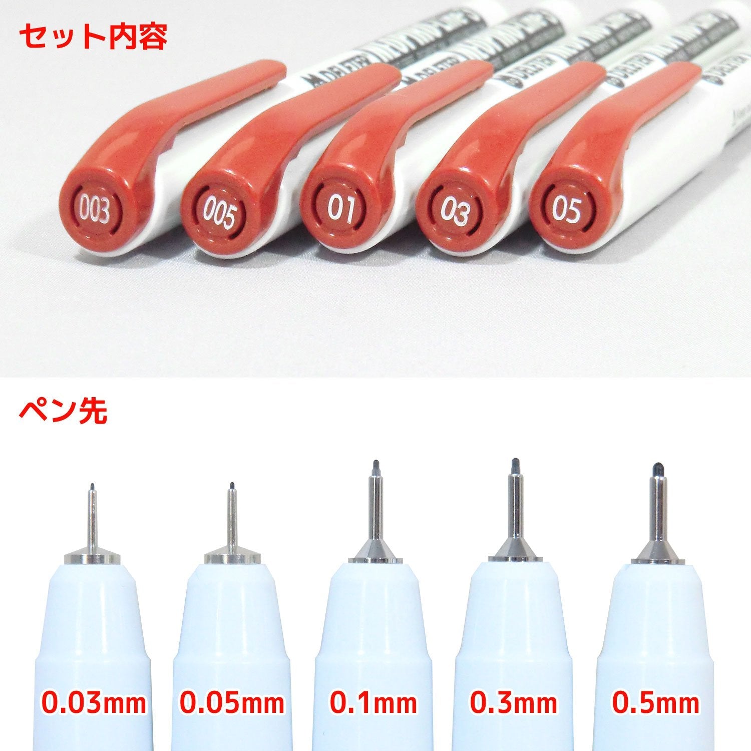 Deleter Neo Pico Line-3 Sepia 5-Piece Set for Precision Inking - YOYO JAPAN