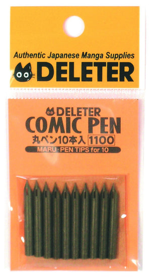 Deleter Round Pen Pack of 10 - 10x5x0.6cm Model 3411001 - YOYO JAPAN