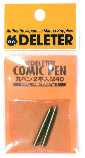 Deleter Round Pen Pack of 2 - 9.8x5.2x0.5cm (3411002) - YOYO JAPAN