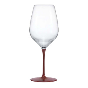 Ebm Crystal Glass Lacquered Pair Wine Glass Red - 430ml - YOYO JAPAN