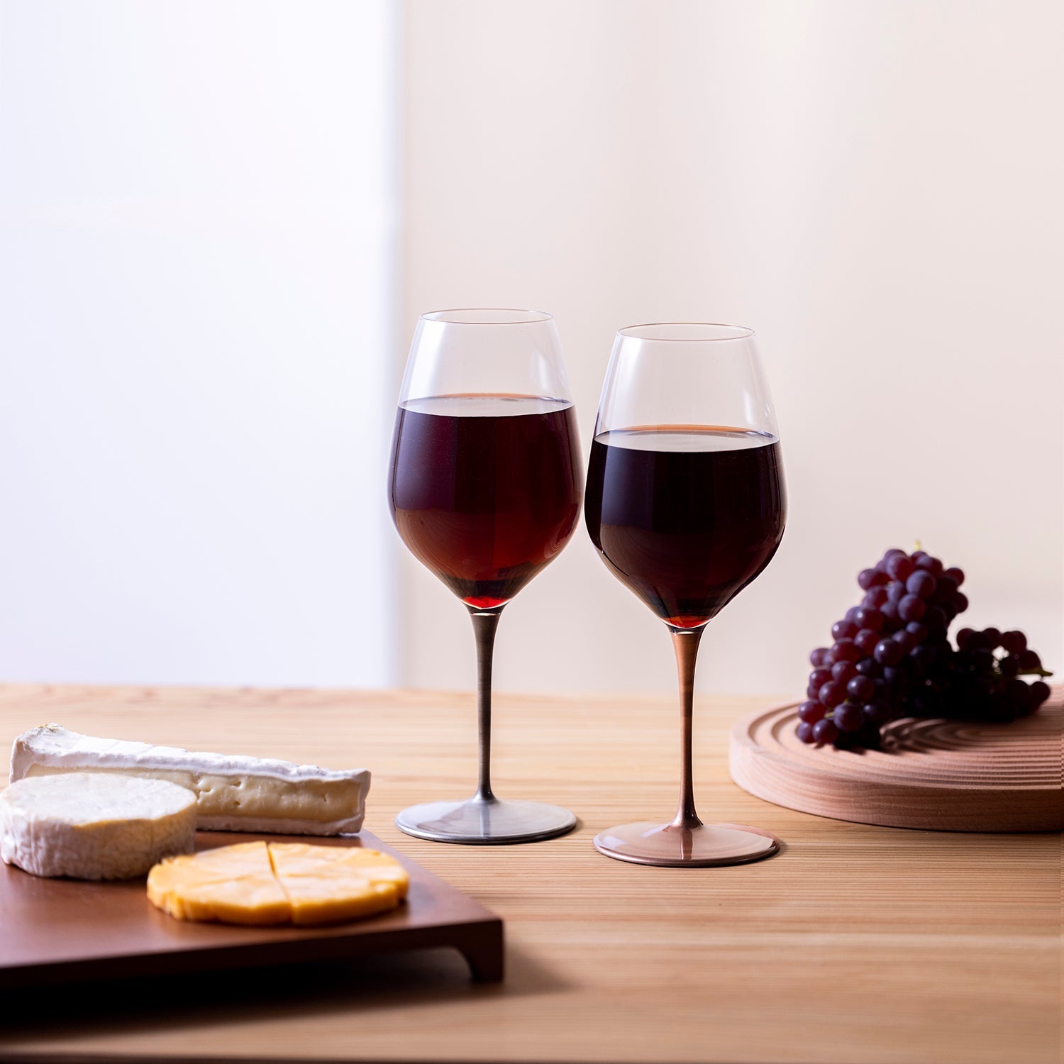 Ebm Crystal Glass Lacquered Pair Wine Glass Red - 430ml - YOYO JAPAN