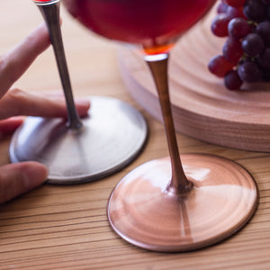 Ebm Crystal Glass Lacquered Pair Wine Glass Red - 430ml - YOYO JAPAN