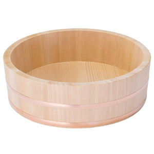 Ebm 33Cm Sawara Cypress Hangiri Sushi Rice Mixing Bowl - Made In Japan - YOYO JAPAN