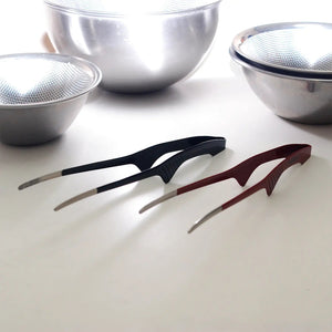 Ebm Stainless Steel Clever Chopstick Tongs Black - YOYO JAPAN