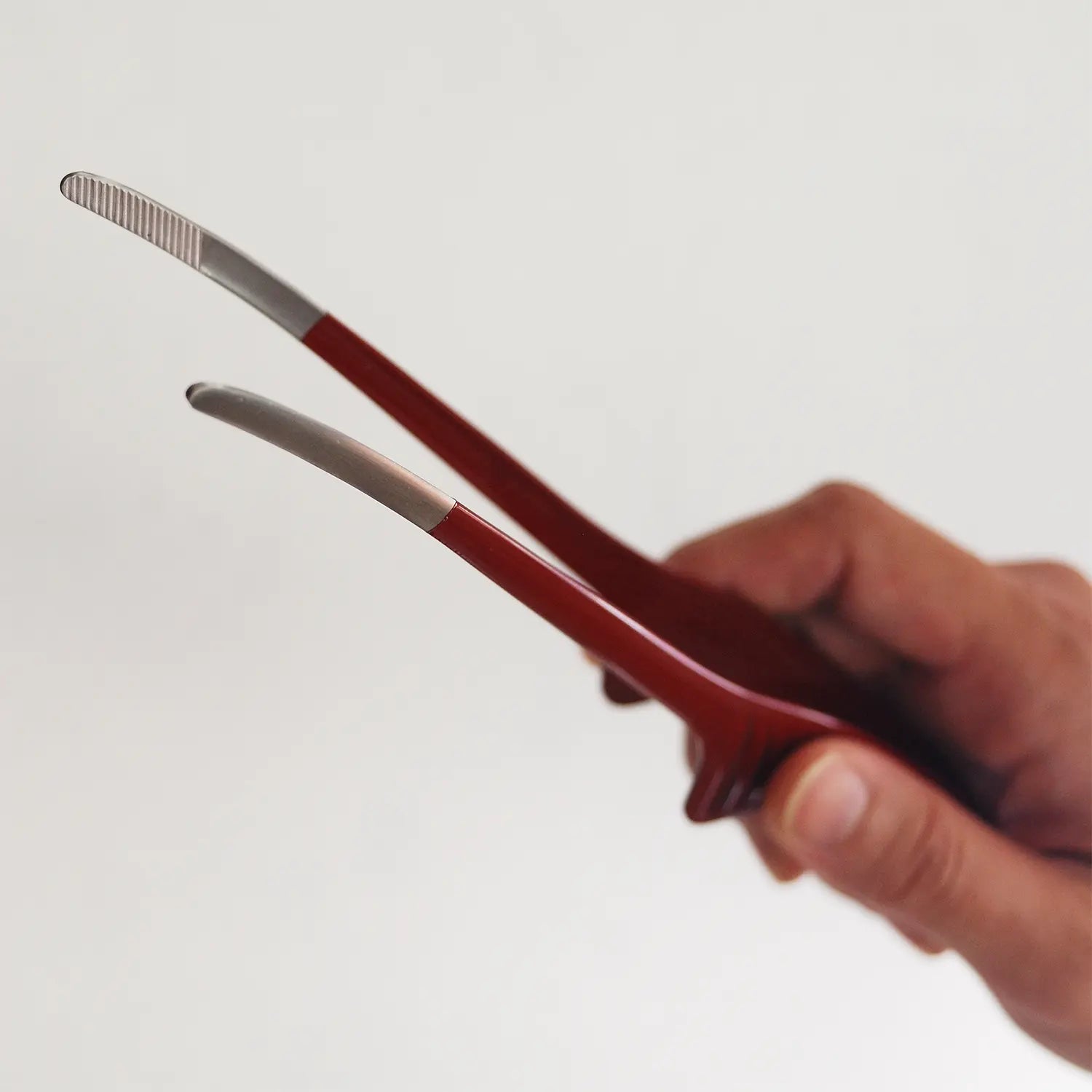 Ebm Stainless Steel Clever Chopstick Tongs Red - YOYO JAPAN