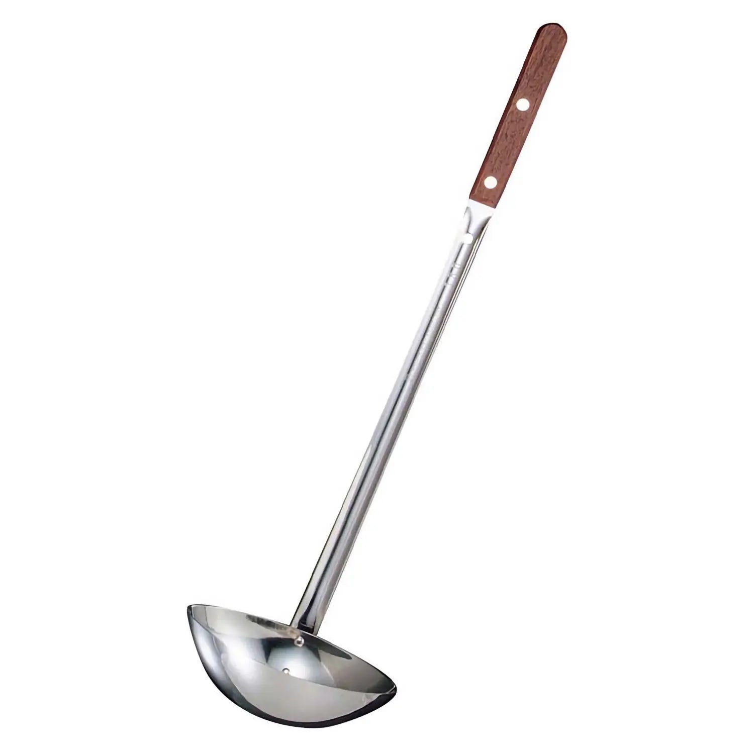 Ebm Stainless Steel Double-Sided-Scooping Long Ladle With Wooden Handle 144ml - YOYO JAPAN