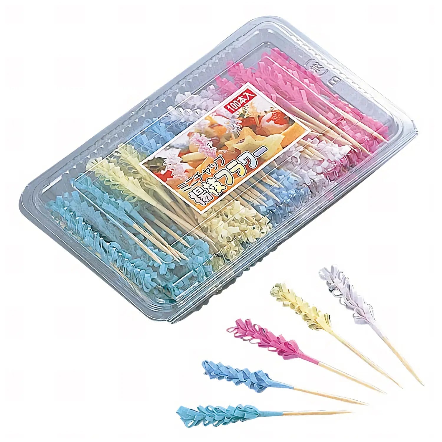 Ebm 100Ct Wood Food Picks From Japan - Color - YOYO JAPAN