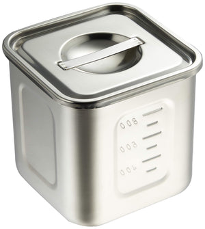 Endo Shoji Akk05010 10.5Cm Deep Square Kitchen Pot Japan Molybdenum Stainless Steel - YOYO JAPAN