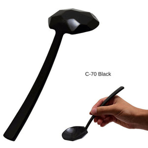 Entec Black Melamine Long-Handled Spoon 19.5Cm Japan Udon/Soba/Ramen - YOYO JAPAN