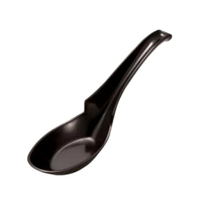 Entec Melamine Renge Soup Spoon With Hooked Handle 16Cm Black - YOYO JAPAN