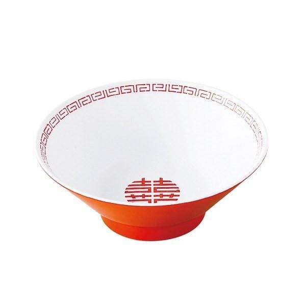 Entec Japan Zuishou Melamine Double Happiness Ramen Noodle Bowl 1100Ml - YOYO JAPAN