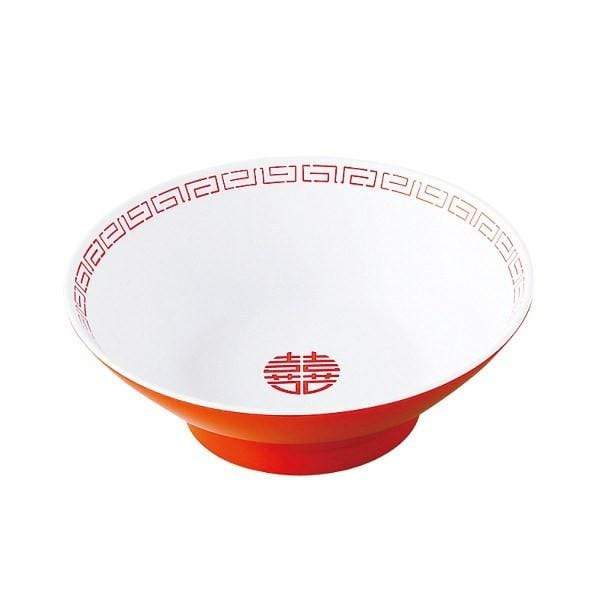 Entec Japan Zuishou Melamine Double Happiness Ramen Noodle Bowl 670Ml - YOYO JAPAN