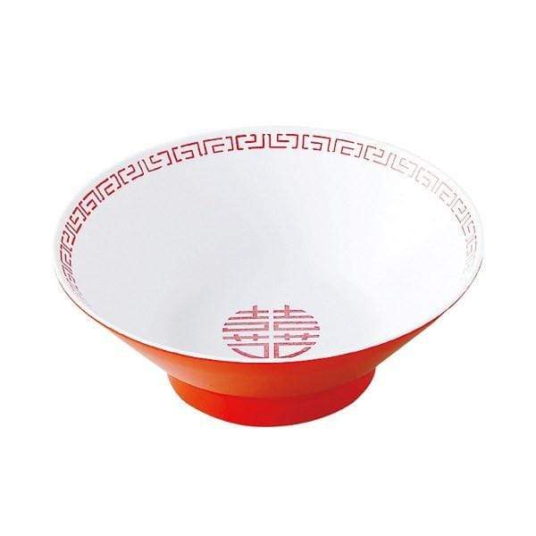 Entec Zuishou Melamine Double Happiness Ramen Noodle Bowl 920Ml Japan - YOYO JAPAN