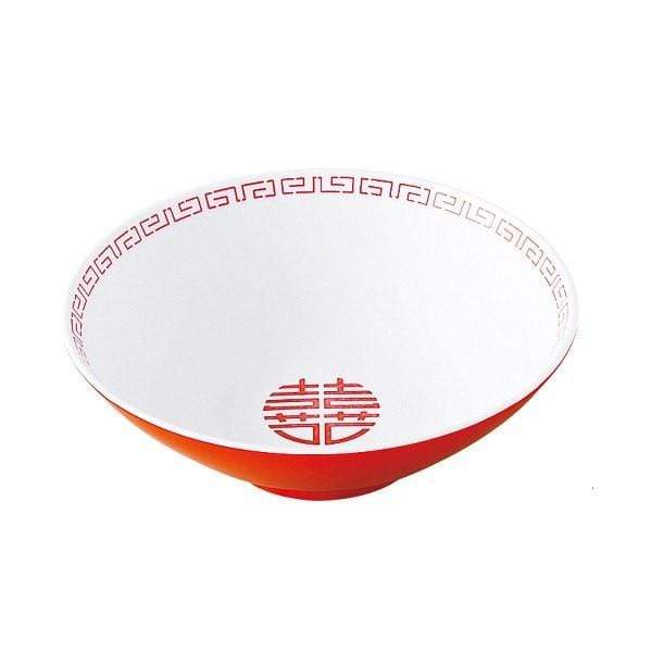 Entec Japan Zuishou Melamine Double Happiness Ramen Noodle Bowl 940Ml - YOYO JAPAN