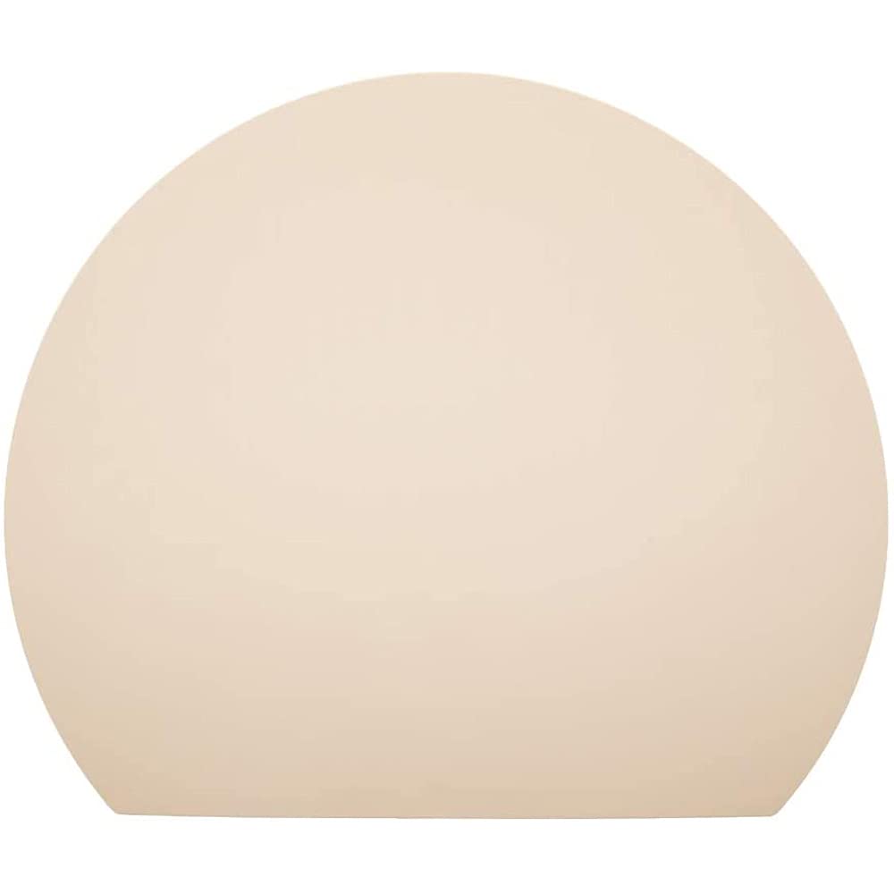 Aimedia 1009124 Round Cutting Board Japan 29X35Cm Dishwasher Safe Heat Resistant Elastomer Beige - YOYO JAPAN