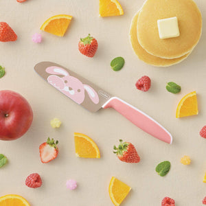 Fuji Cutlery Fc-791 Kids Double-Edged Knife Pink Rabbit Japanese Steel 235Mm Agc0102 - YOYO JAPAN