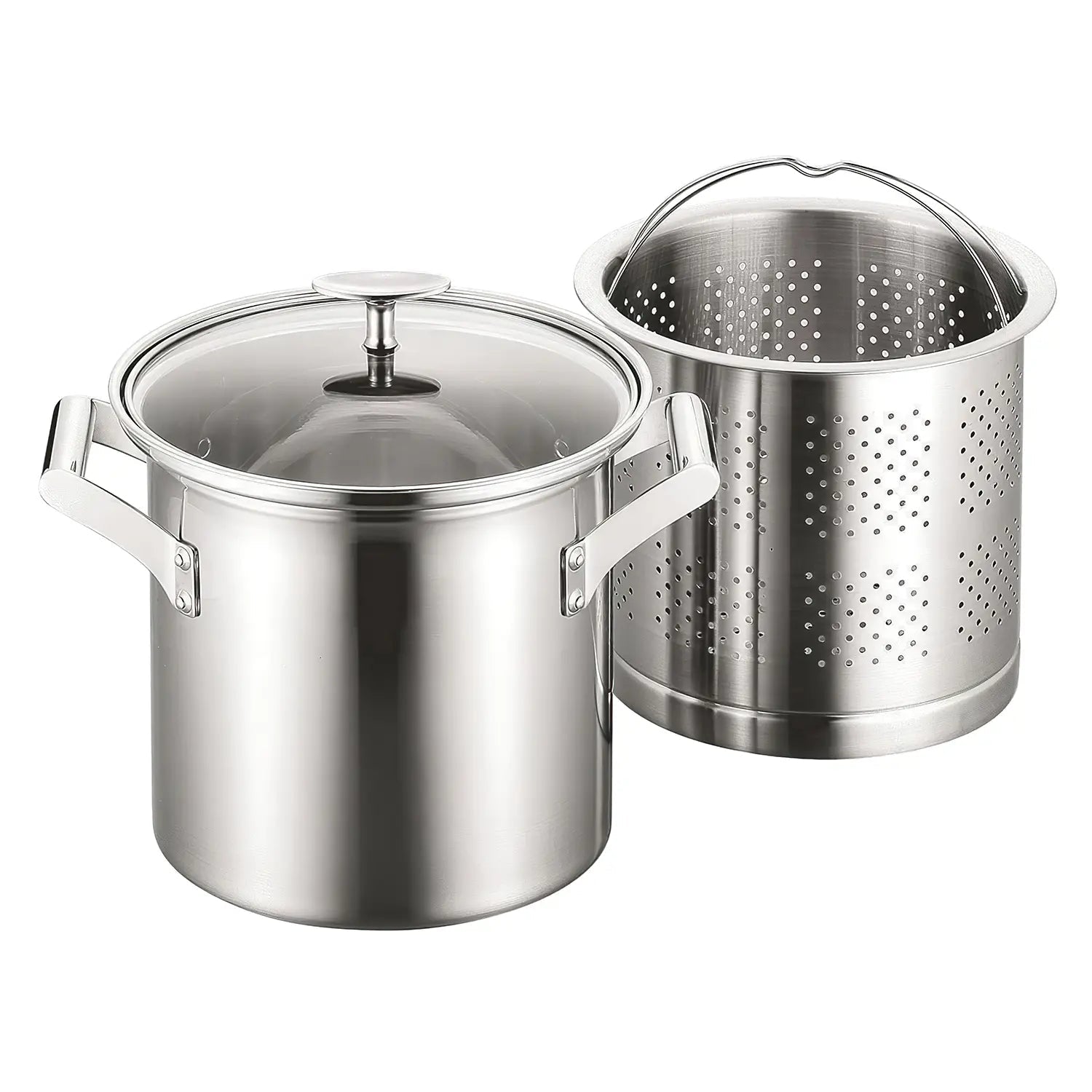 Fujinos Elec Master Pro Aluminum Clad Three-Layer Steel Pasta Pot - YOYO JAPAN
