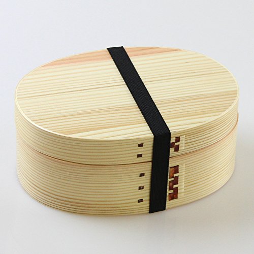 Large Japanese Magewappa Oval Bento Box - Natural Domestic Finish - Eemon Of The Festival - Japan 001-266 - YOYO JAPAN