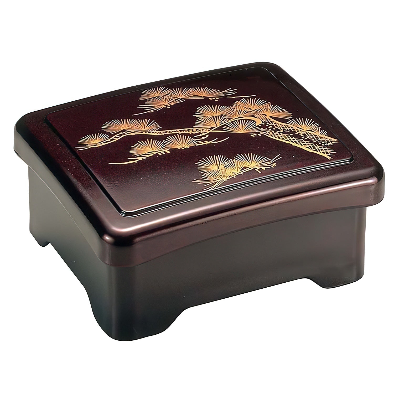 Fukui Craft Abs Resin Donju Jubako Box With Pine Tree Motif - YOYO JAPAN