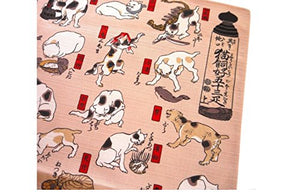 Musubi Furoshiki Cat-Kai 53 Hiki 48Cm 100% Cotton Japanese Shibori Made In Japan - YOYO JAPAN