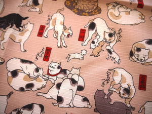 Musubi Furoshiki Cat-Kai 53 Hiki 48Cm 100% Cotton Japanese Shibori Made In Japan - YOYO JAPAN