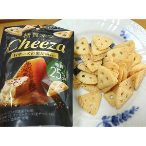 Glico Cheeza Low Carb Black Pepper Double Cheese Crackers 36g - YOYO JAPAN
