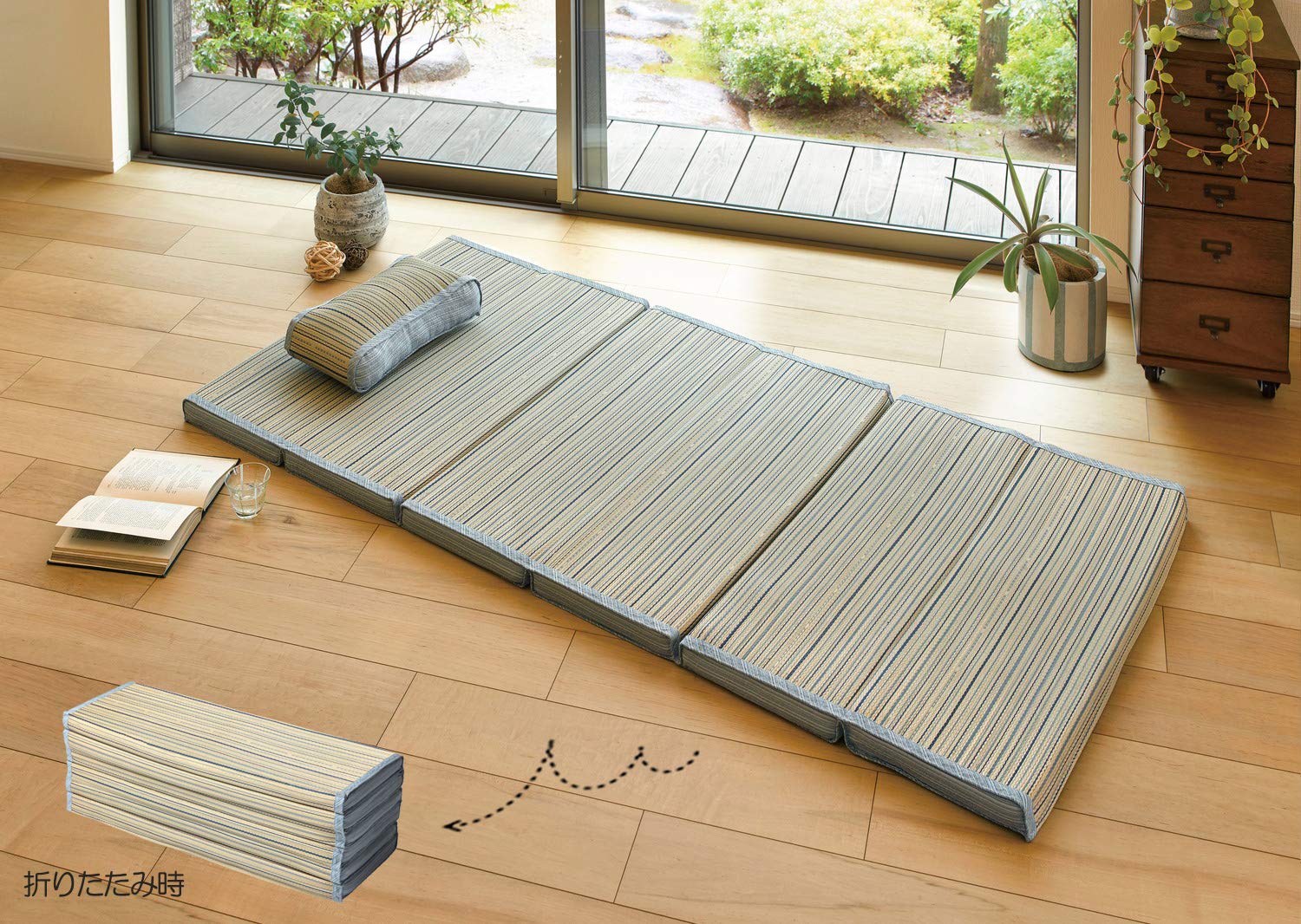 Hagiwara Ryosen 80X170X4Cm Blue 6-Fold Mattress - Made In Japan - YOYO JAPAN