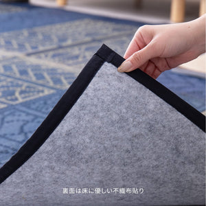 Hagihara Igusa Brown Japanese Pattern Ise Center Rug 81938810 (176X176Cm) - YOYO JAPAN