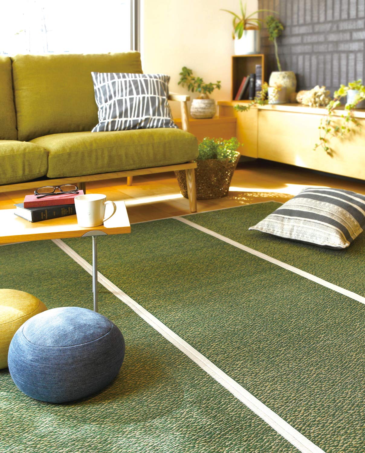 Hagihara Rush Green 180Cm X 240Cm Center Rug Japan Shine 81938721 - YOYO JAPAN