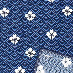 Hama Pattern Furoshiki 70Cm Sakura Seigaiha Con - Japanese Inner Cloth - YOYO JAPAN