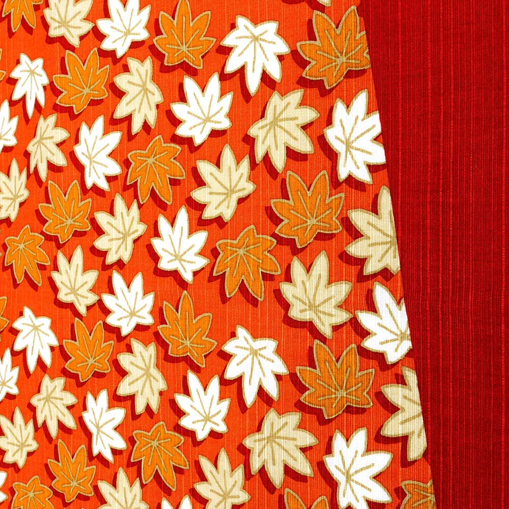 Hama Pattern Furoshiki 50Cm Haikara Momiji Red - Japanese Fabric - YOYO JAPAN