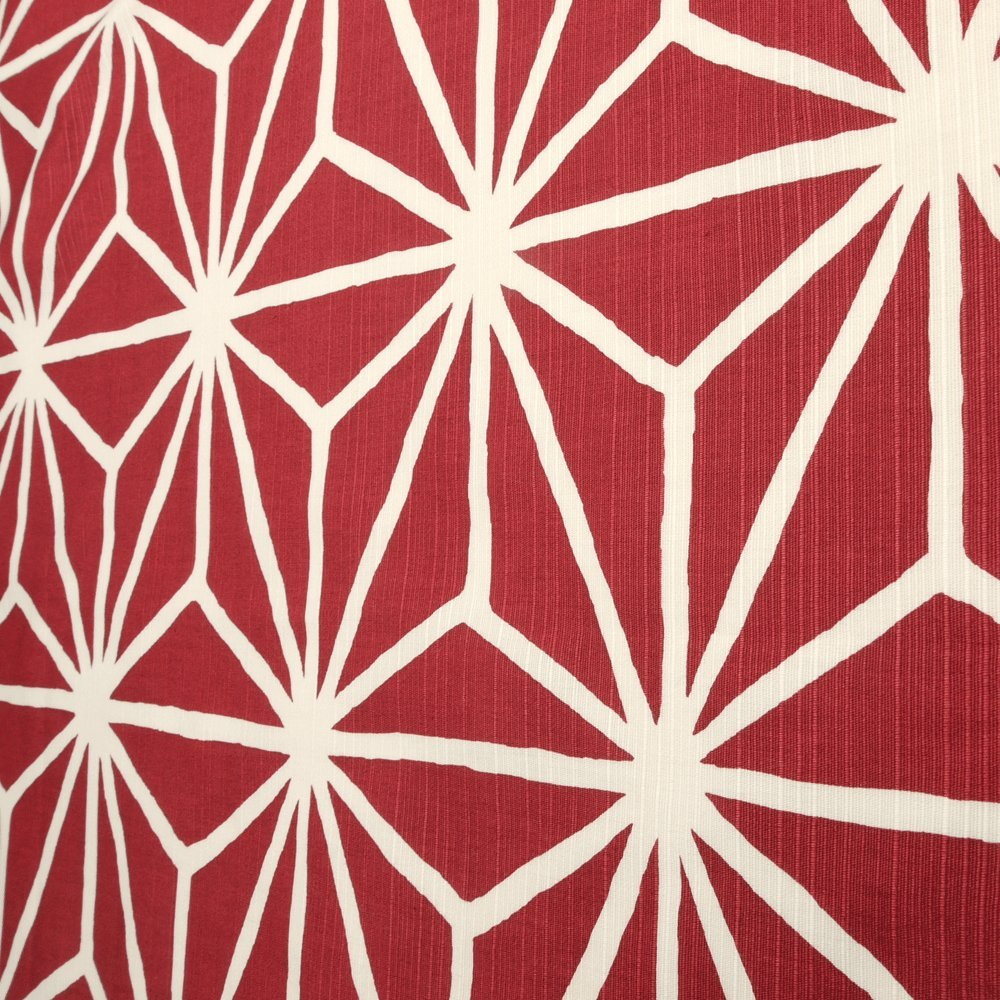 Hama Pattern Furoshiki 90Cm Japanese Hemp Leaf Red Cloth From Japan - YOYO JAPAN