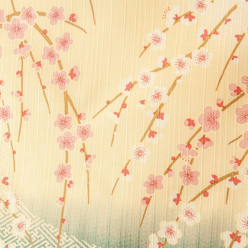 Hama Pattern Furoshiki 50Cm Saaya-Shaped Weeping Plum Eme Blue From Japan - YOYO JAPAN