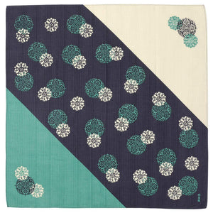 Hama Pattern Furoshiki 50Cm Yumehana Komon Navy Blue | Japanese Cloth - YOYO JAPAN