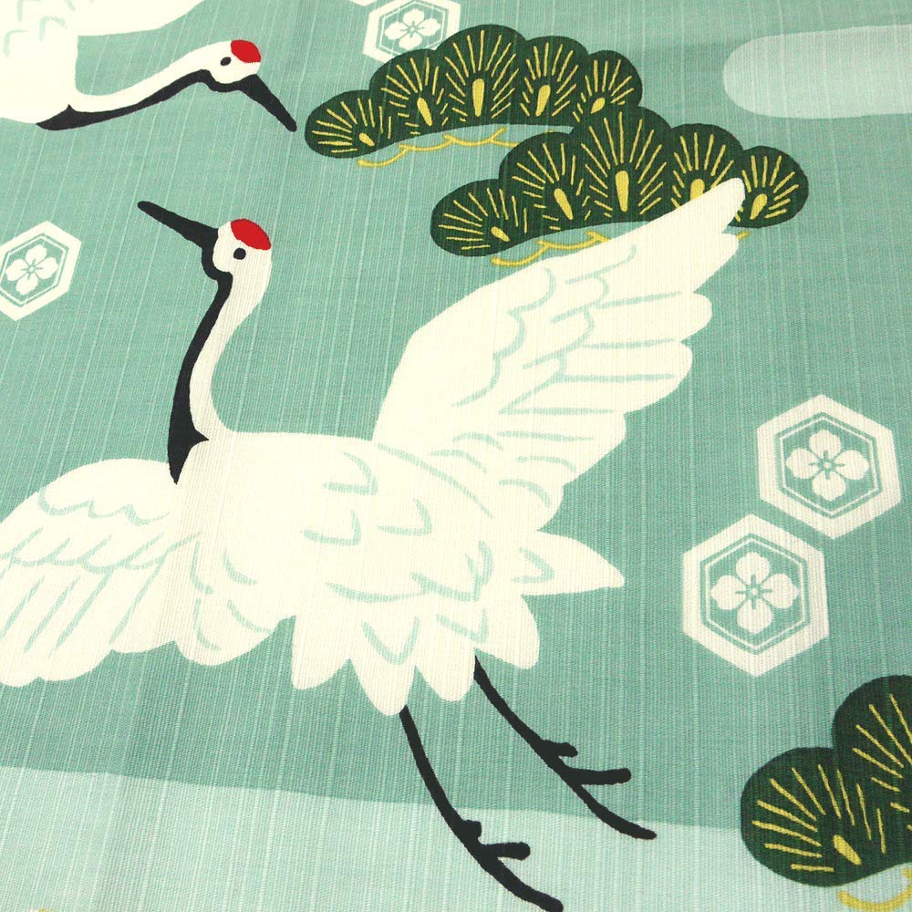 Hama Pattern Japanese Kotobuki Cranes Dance Wrapping Cloth 50Cm - YOYO JAPAN