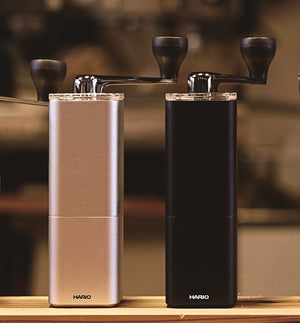 Hario Aluminum Alloy Coffee Mill Prism Silver Msa-2-Sv | Made In Japan - YOYO JAPAN