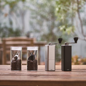 Hario Aluminum Alloy Coffee Mill Prism Silver Msa-2-Sv | Made In Japan - YOYO JAPAN