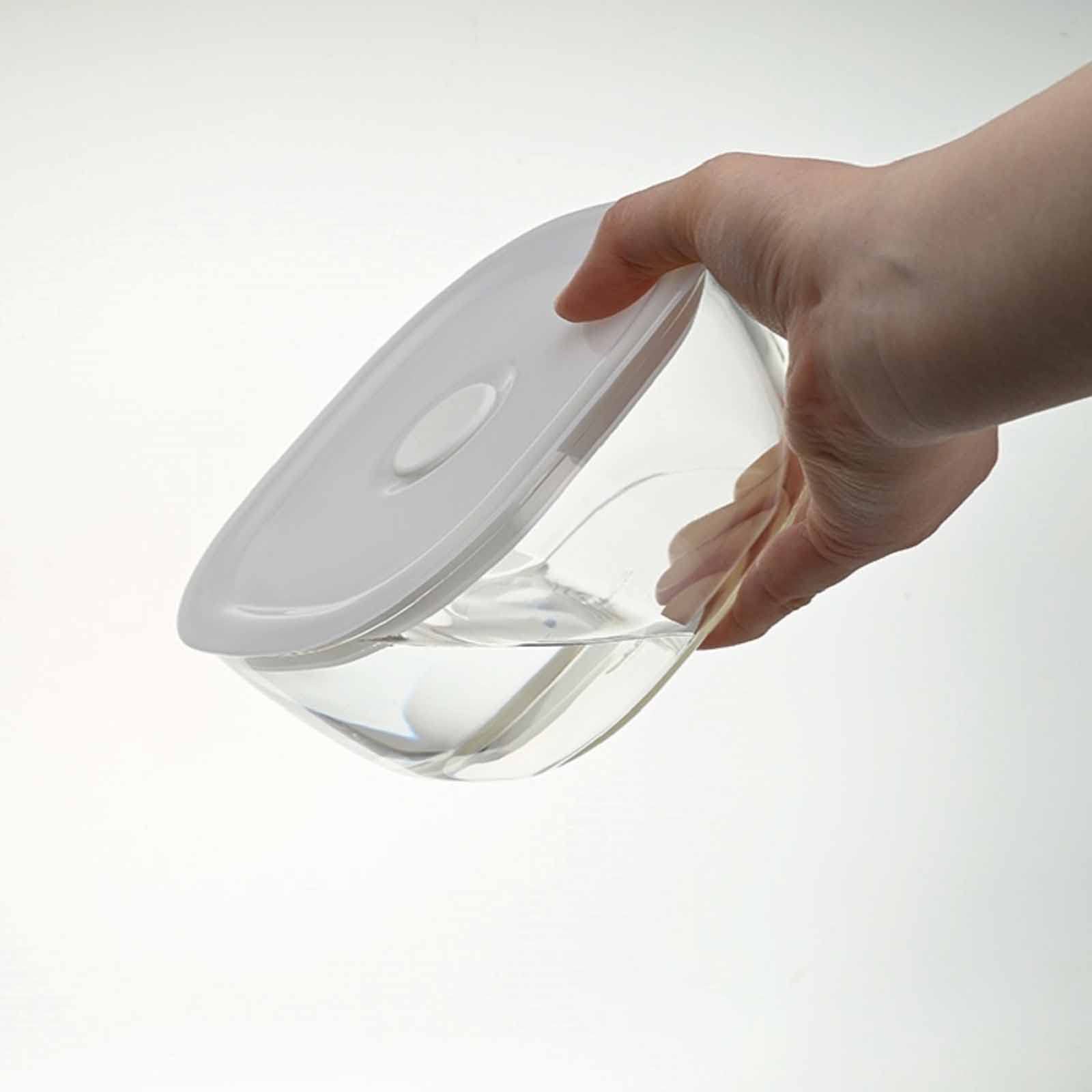 Hario Buono Kstm-60-Tw 600Ml Japan Heat Resistant Glass Airtight Storage Container - YOYO JAPAN