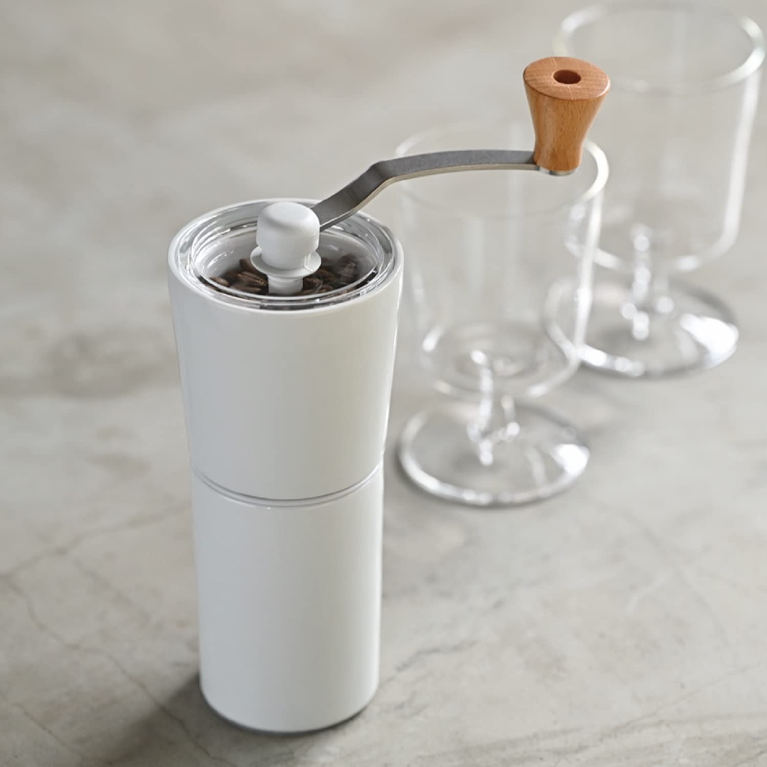 Hario Ceramic Coffee Grinder 30G White Arita Ware Japan S-Ccg-2-W - YOYO JAPAN