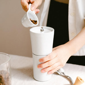 Hario Ceramic Coffee Grinder 30G White Arita Ware Japan S-Ccg-2-W - YOYO JAPAN