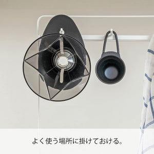 Hario VDMU-2018-TB Dripper Server Set 1-2C 300ml Transp. Black - YOYO JAPAN