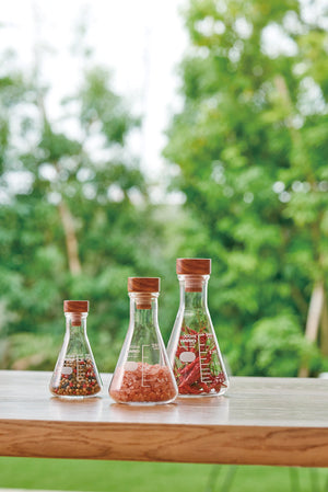 Hario Erlenmeyer Flask Stocker M Clear Sfs-M Japan (120 Characters) - YOYO JAPAN