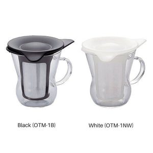 Hario Heat Resistant Glass Mug With Infuser 200Ml Black - YOYO JAPAN