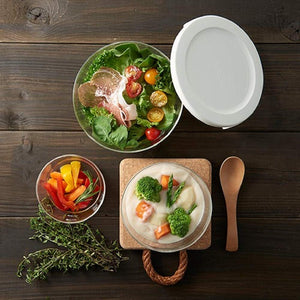 Hario Heat Resistant Glass Storage Container Set (3) White Made In Japan - YOYO JAPAN