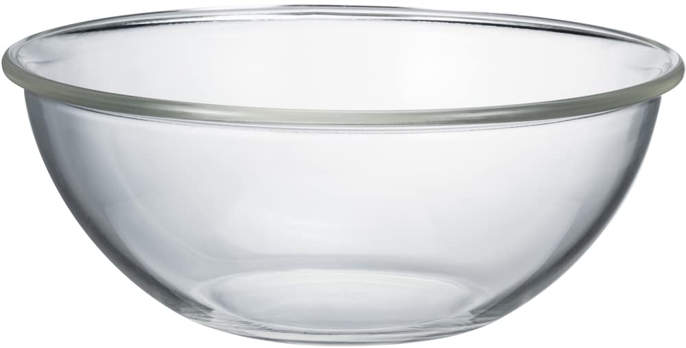 Hario Japan Heat Resistant Glass Shallow Bowl 2500Ml Buono Kitchen Mxpa-250-Bk Clear - YOYO JAPAN
