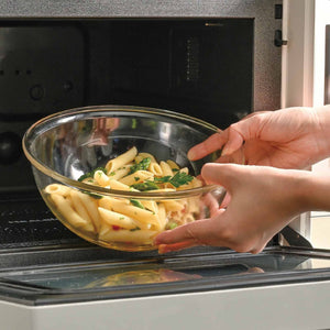 Hario Japan Heat Resistant Glass Shallow Bowl 2500Ml Buono Kitchen Mxpa-250-Bk Clear - YOYO JAPAN