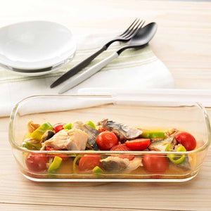 Hario Japan Heat Resistant Glass Storage Container Square 1400Ml Buono Kstl-140-Tw Clear - YOYO JAPAN