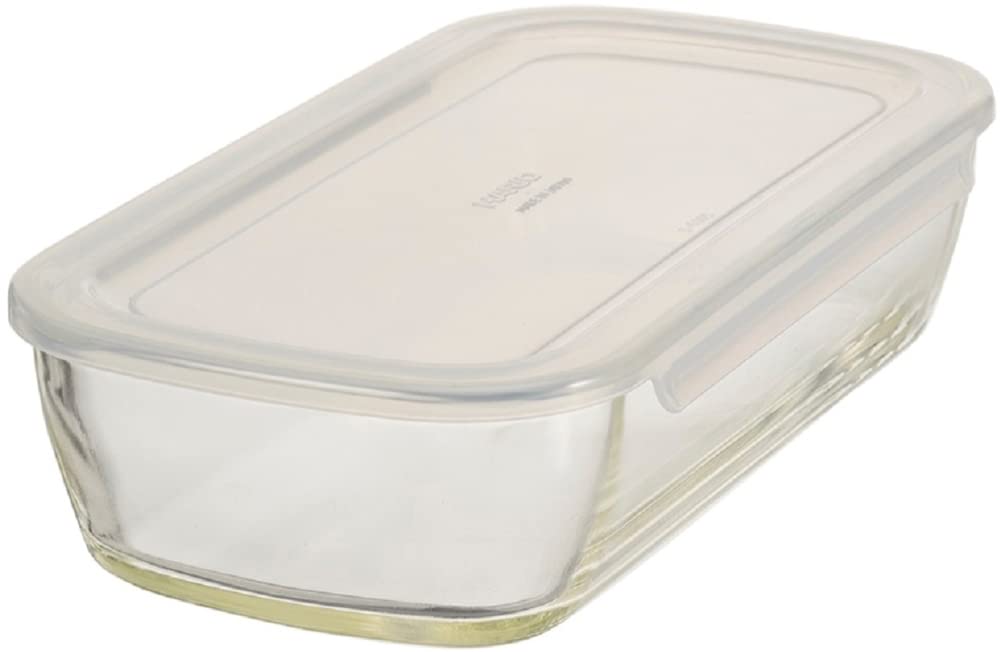 Hario Japan Buono Kitchen Kstl-90-Tw Glass Storage Containers (6-Pack) 900Ml Heat-Resistant Square Clear - YOYO JAPAN