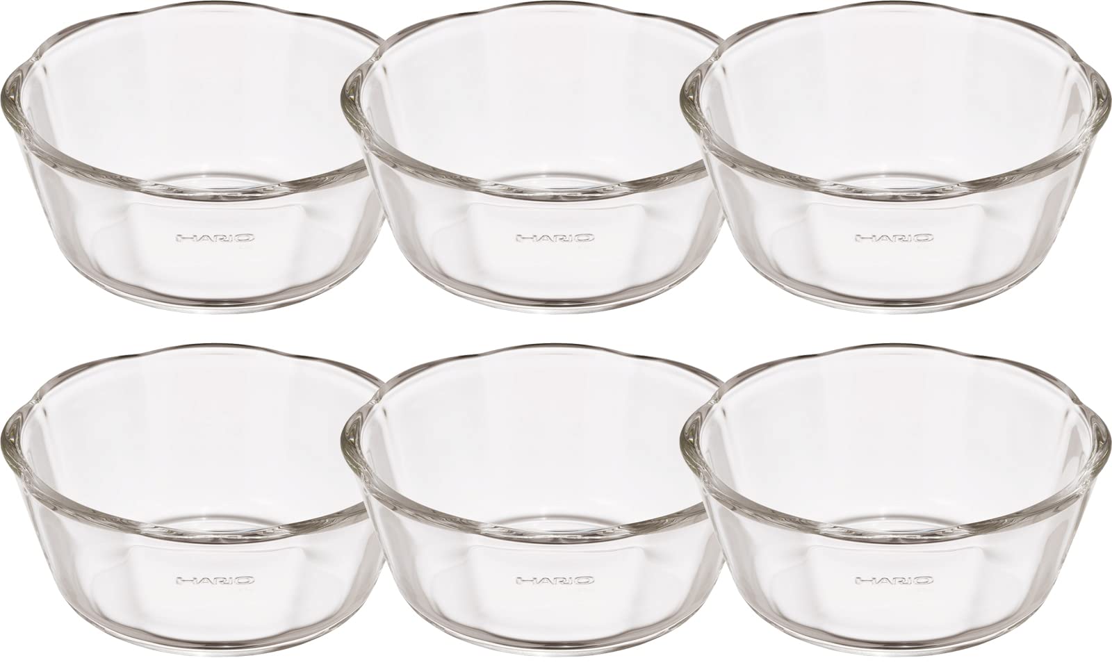Hario Japan Heat Resistant Glass Sweets Bowl Set 6 300Ml Buono Kitchen Swb-30-Bk Clear - YOYO JAPAN